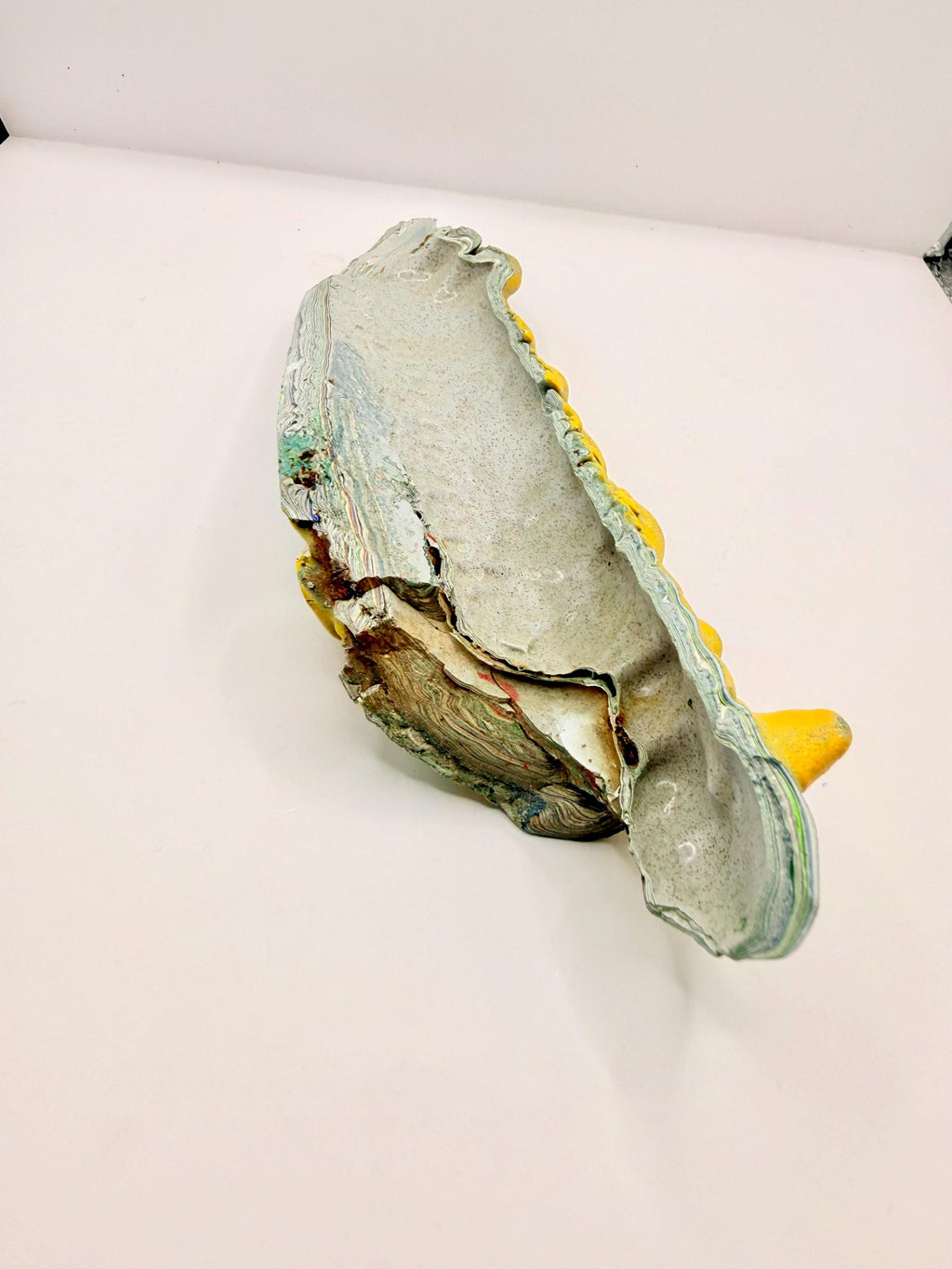 Garbage Truck Fordite Slab – Concentric Pattern Resin Casting Material