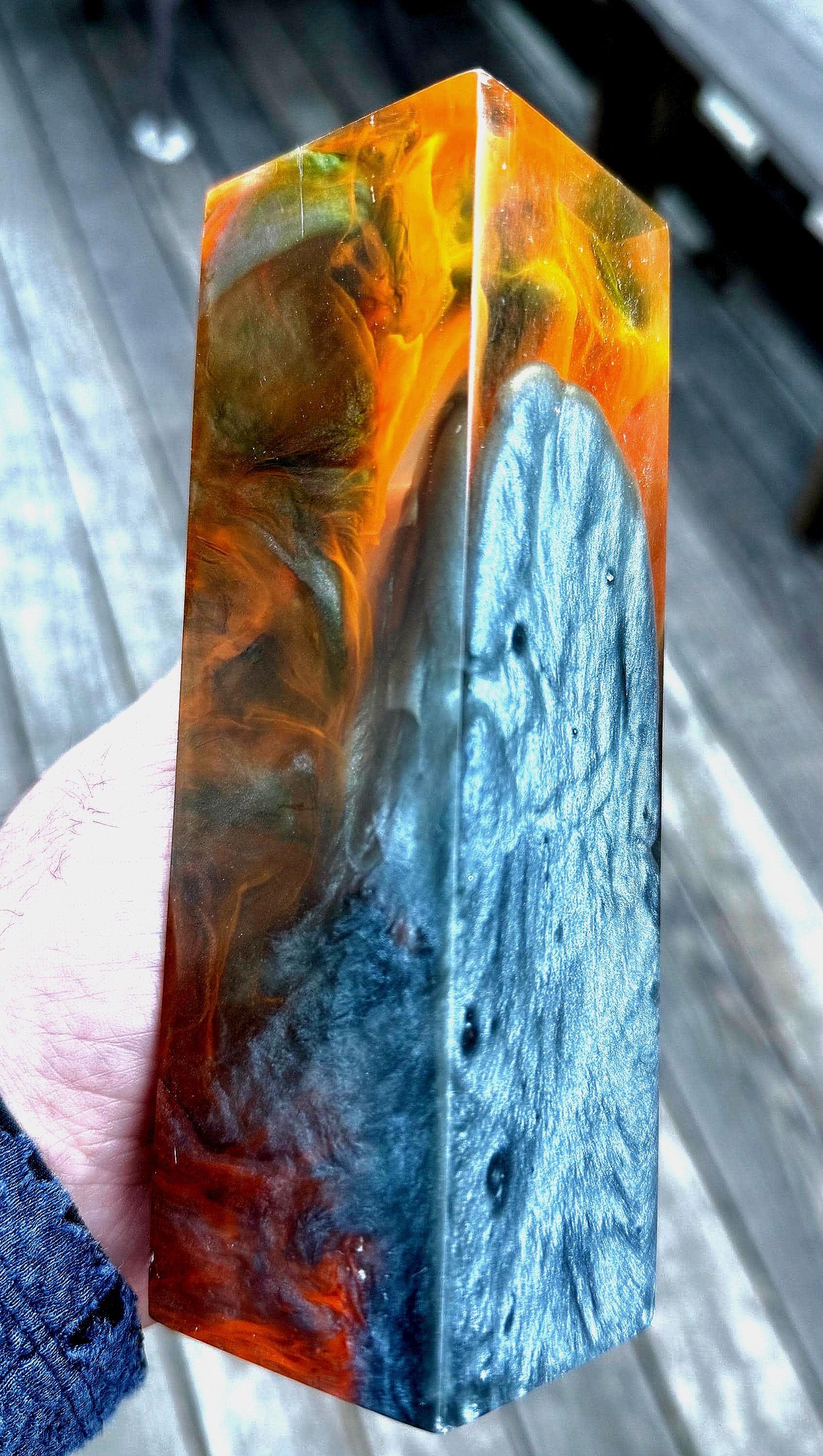 Multicolor Resin Mod Knife Pen Blank