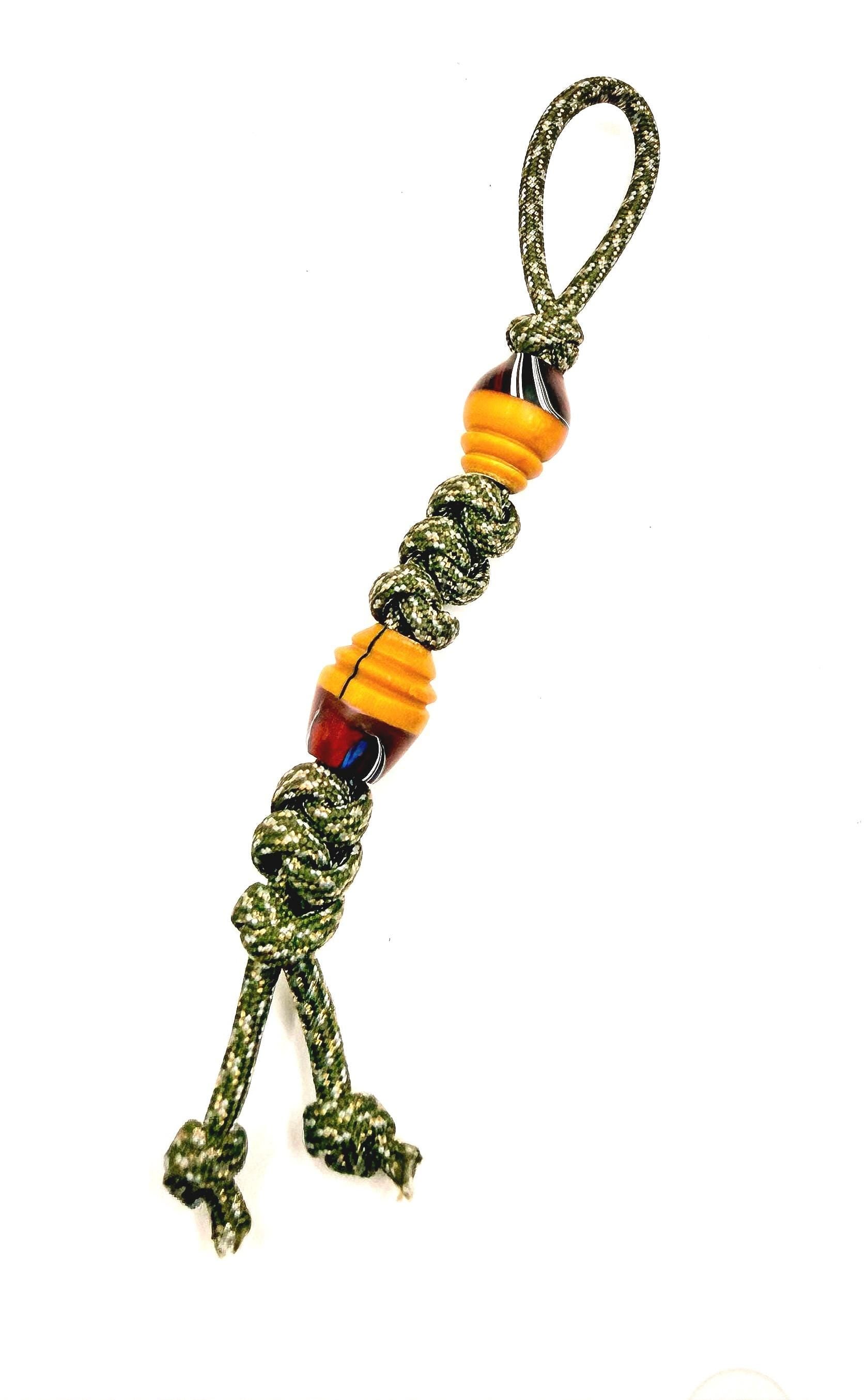 RARE Jeep Gladiator Fordite X Resin X Vintage Westinghouse Micarta EDC Beads with optional lanyard (other colors available for lanyard)