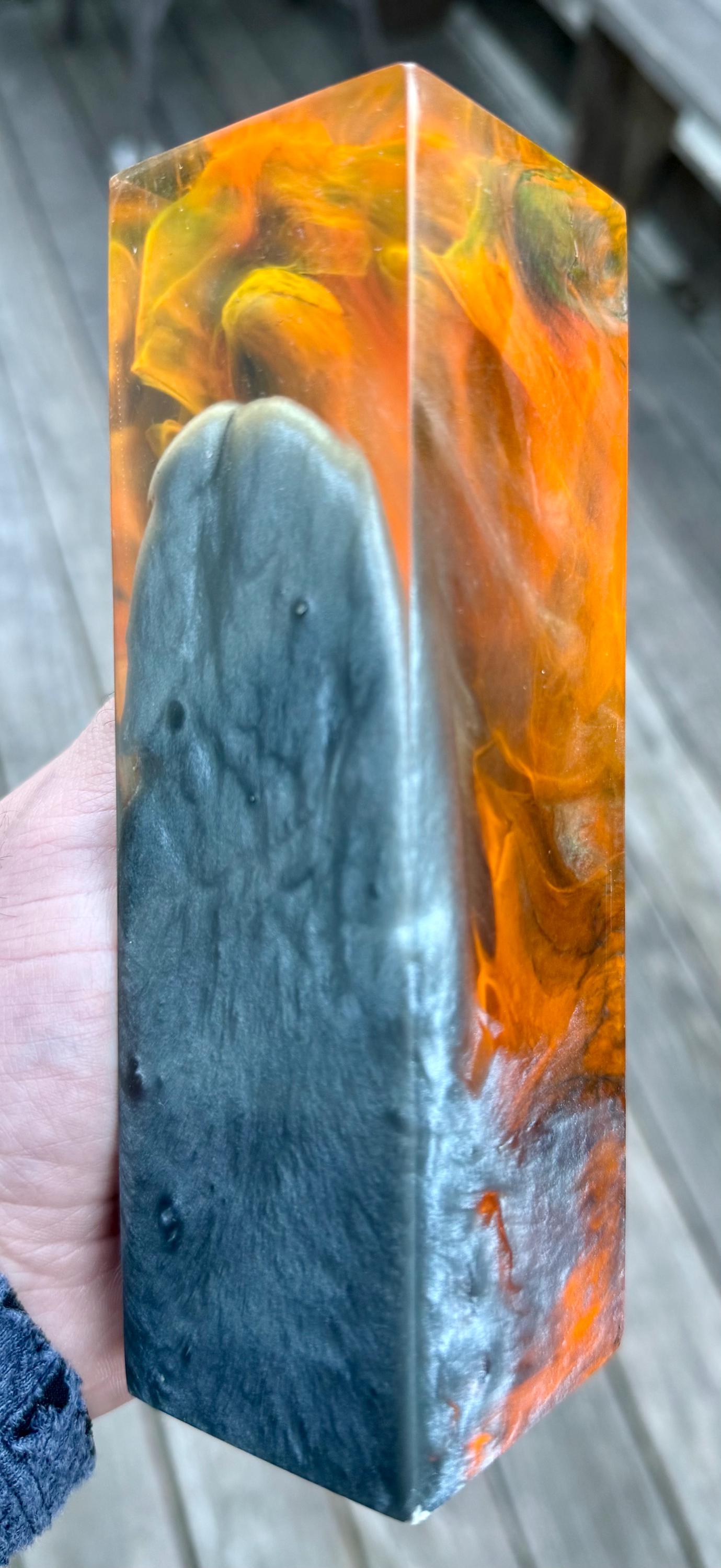 Multicolor Resin Mod Knife Pen Blank