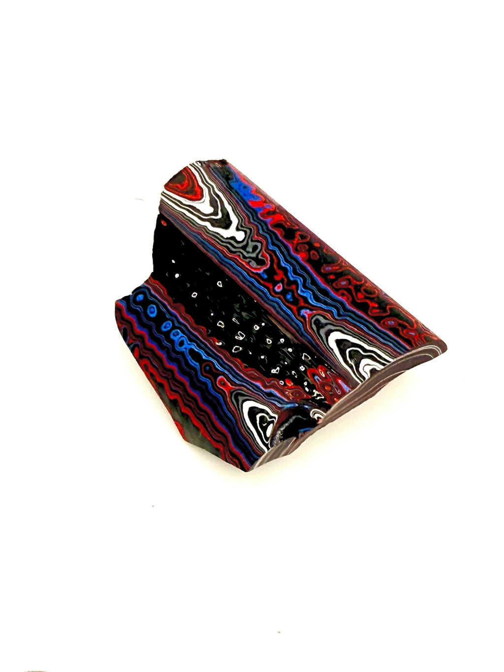 Rare 2020 Jeep Gladiator Fordite  – Pre Sanded - Vivid Colors, Fully Figured (Cabochon, Inlay)