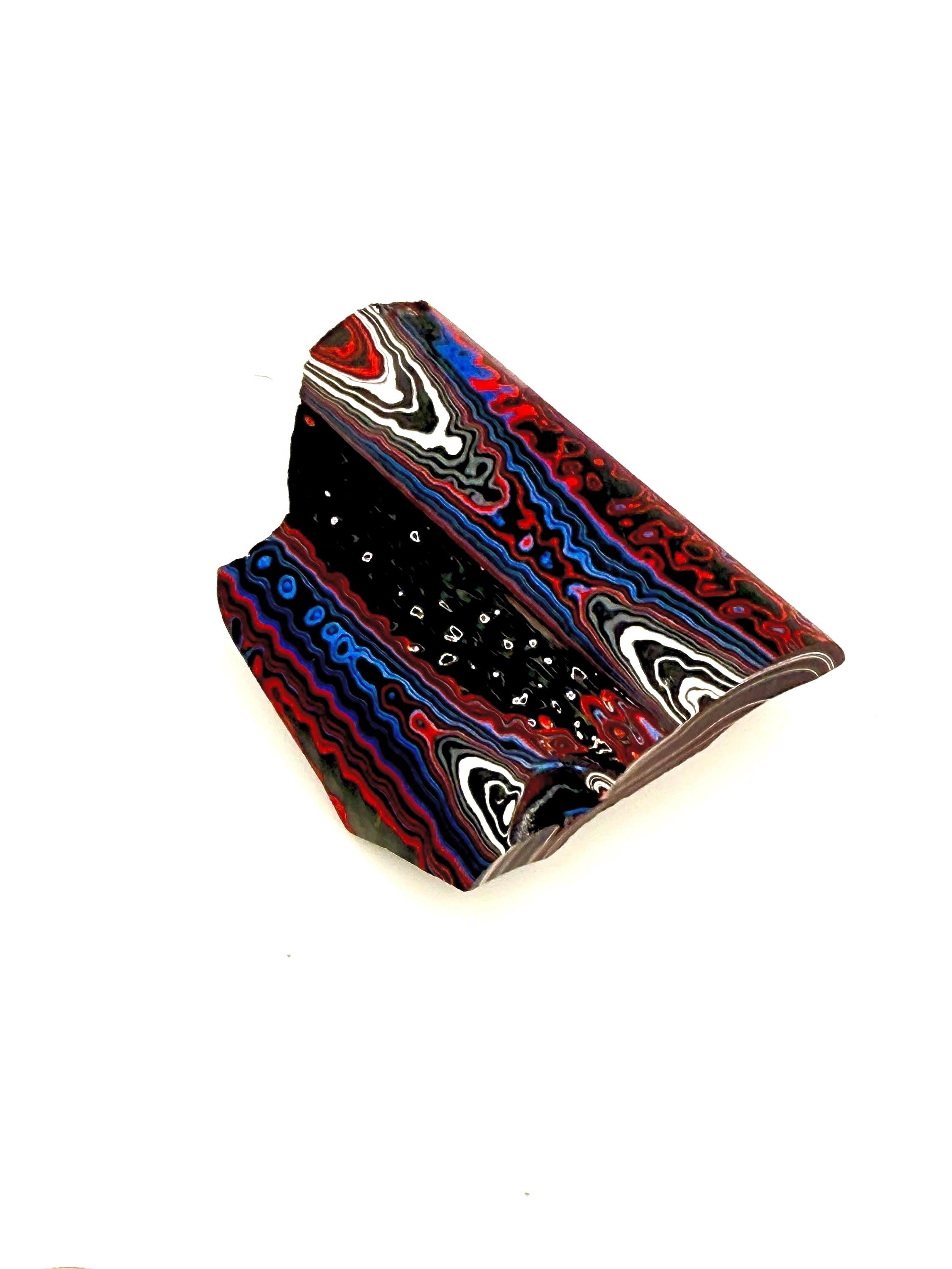 Rare 2020 Jeep Gladiator Fordite  – Pre Sanded - Vivid Colors, Fully Figured (Cabochon, Inlay)
