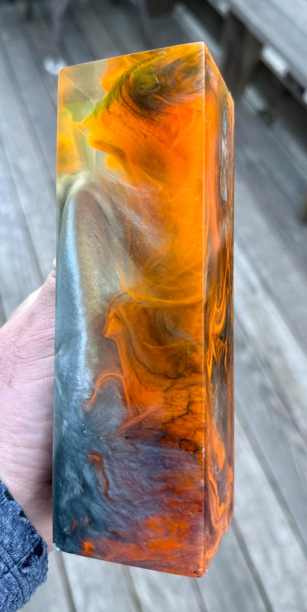 Multicolor Resin Mod Knife Pen Blank